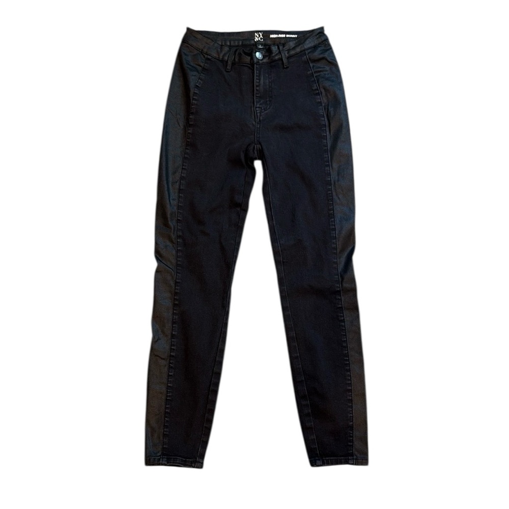 NY & Company | High Rise Skinny Jeans with Shimmer Panel